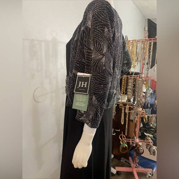 Jessica Howard JIIHI dress with 3/4 sleeve shiny jacket - Picture 2 of 16